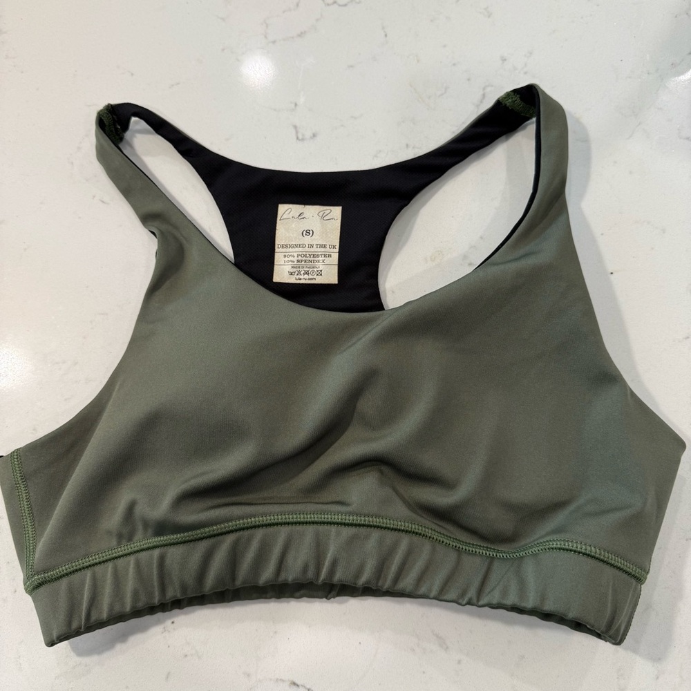 Olive Green Sports Bra